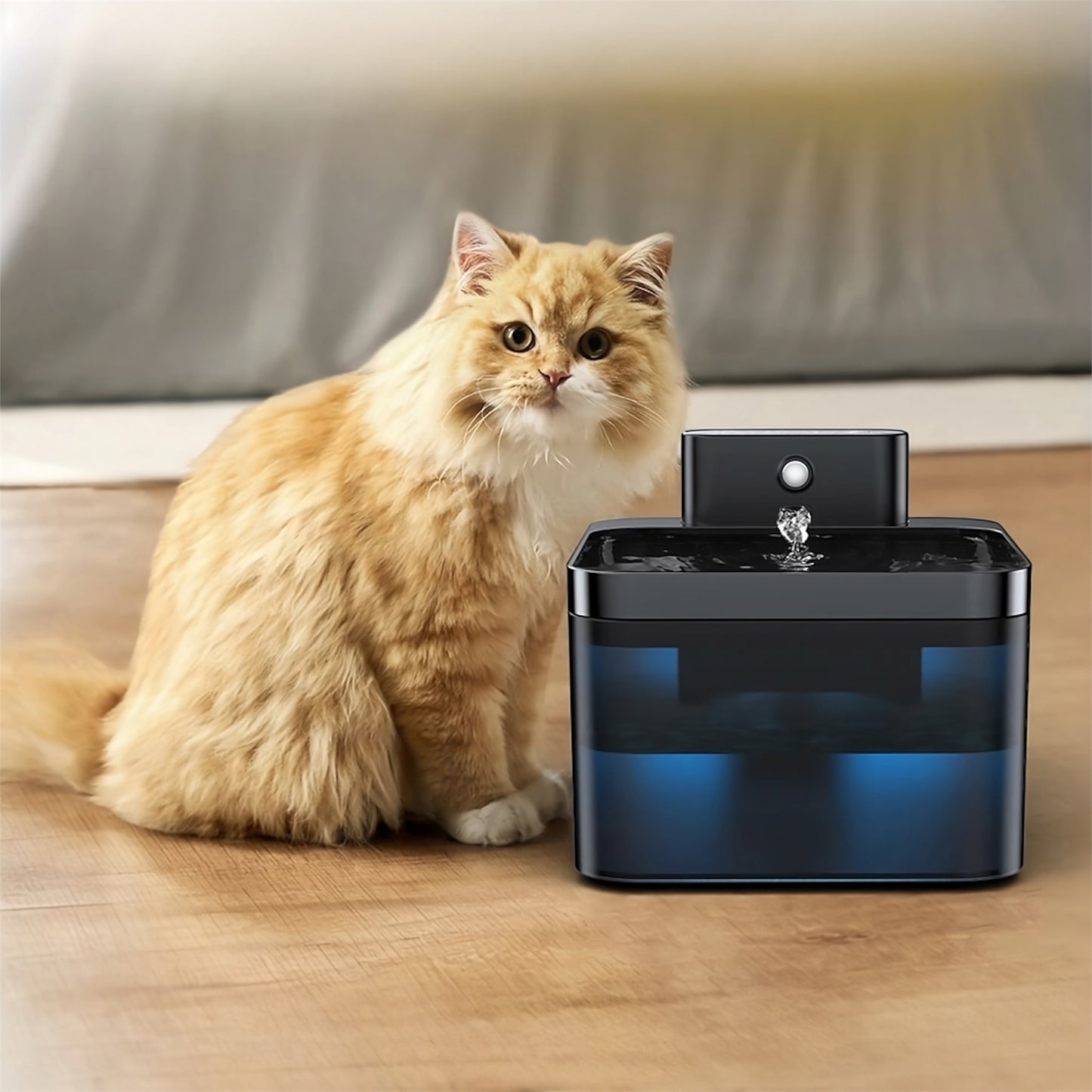 Fontaine à eau pour chat – sans fil, silencieuse et filtrante – TeckHydra