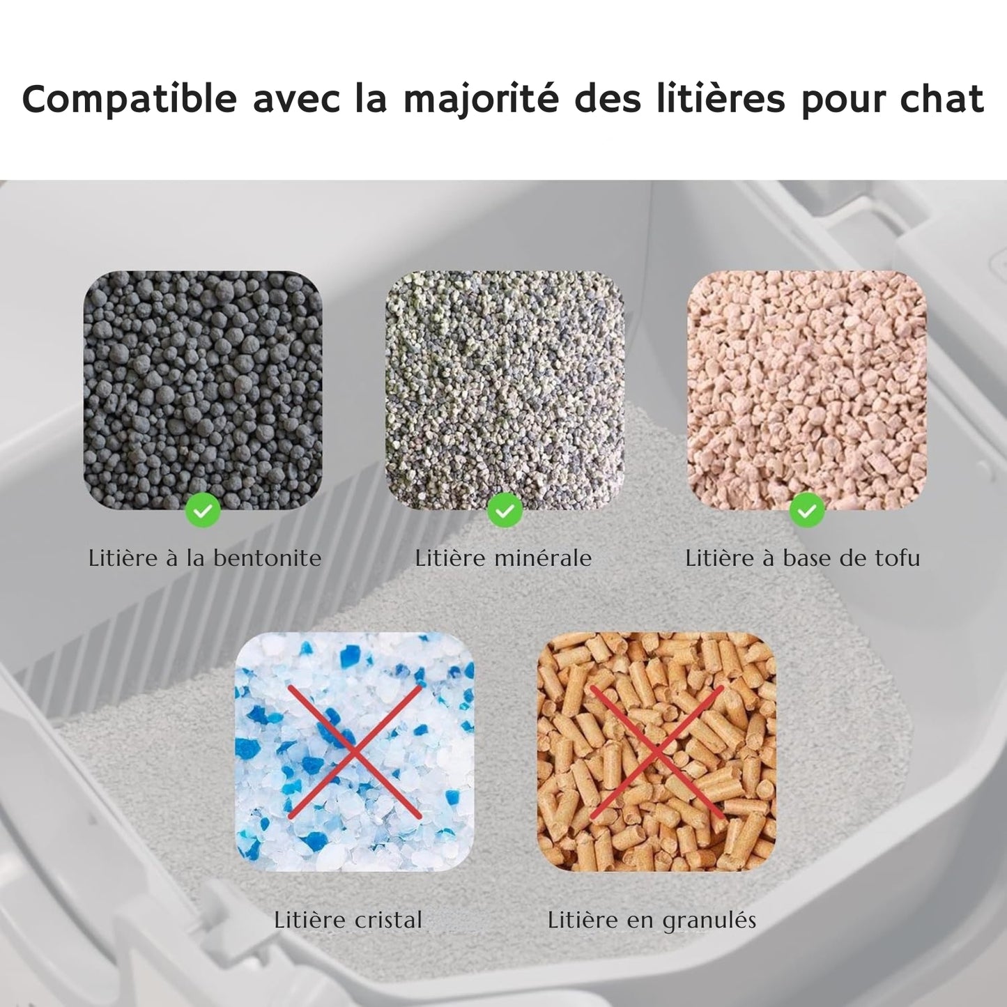 Litière autonettoyante pour chat – automatique, compacte et sans odeur – TeckFuroo One
