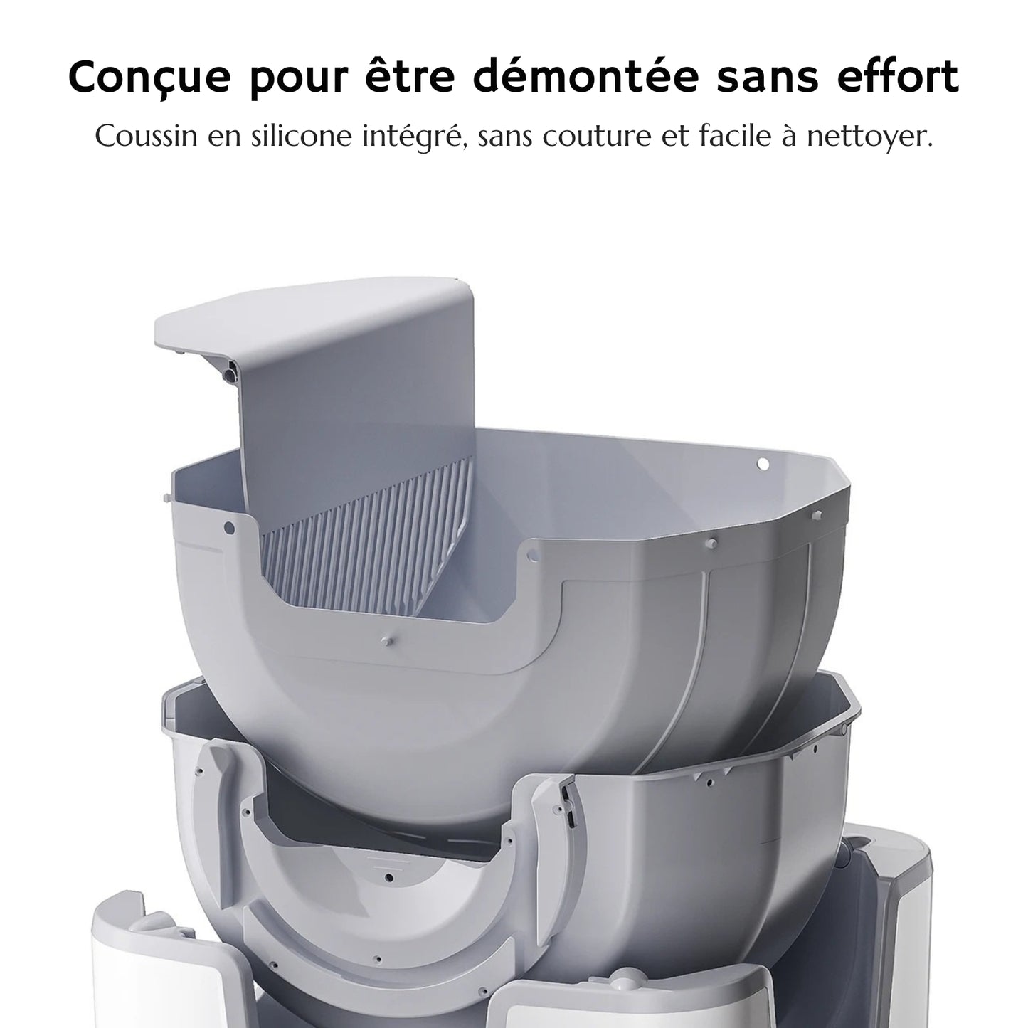 Litière autonettoyante pour chat – automatique, compacte et sans odeur – TeckFuroo One