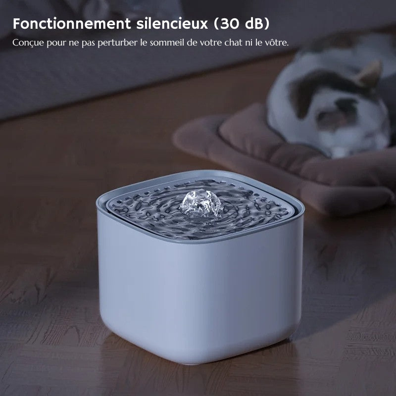 Fontaine à eau pour chat 3L - silencieuse, filtrante - TeckHydra Lite