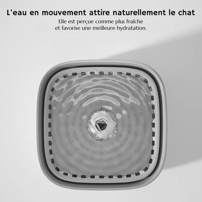 Fontaine à eau pour chat 3L - silencieuse, filtrante - TeckHydra Lite
