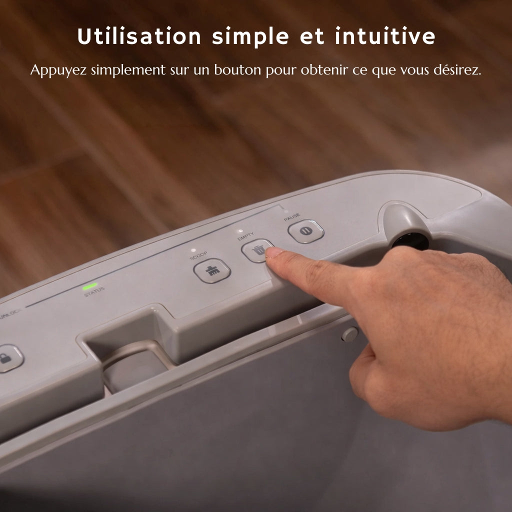 Litière autonettoyante pour chat – automatique, compacte et sans odeur – TeckFuroo One