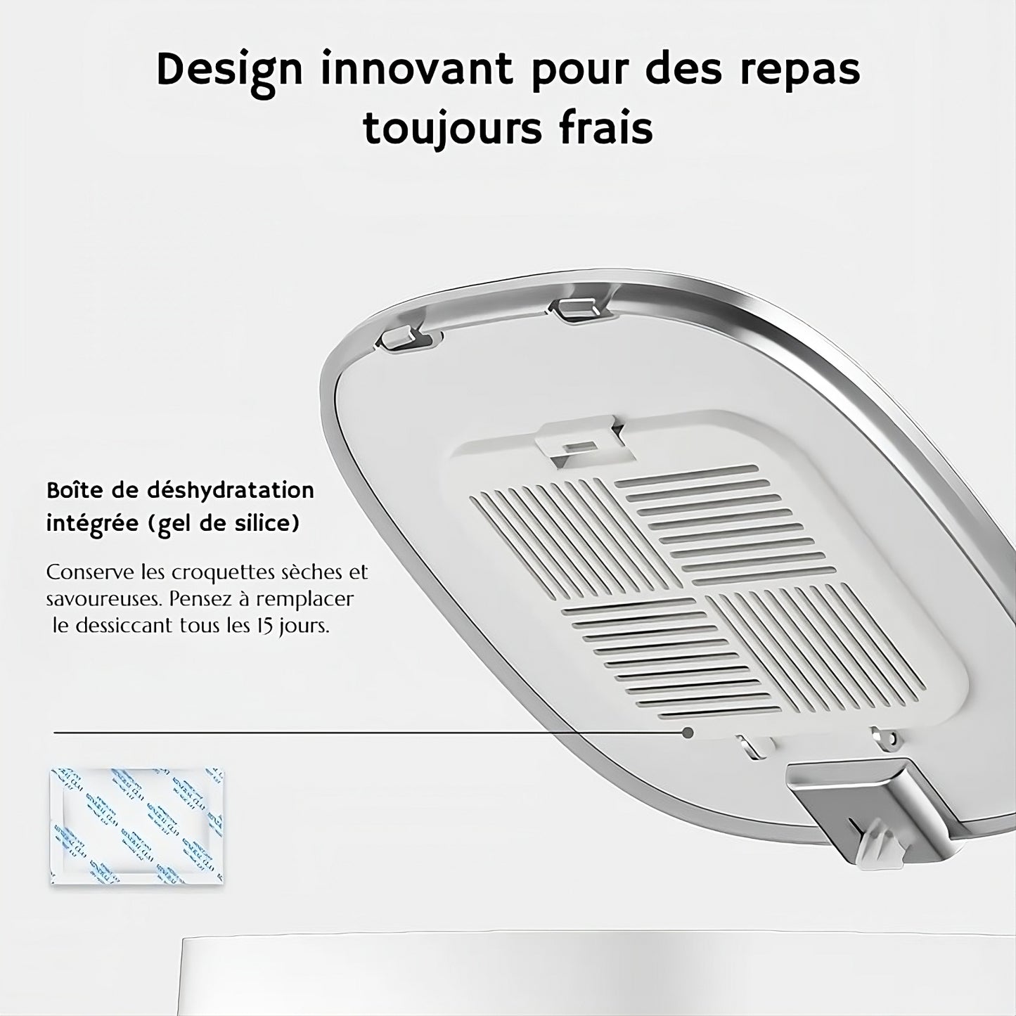 Distributeur de croquettes double pour chats – automatique Wi-Fi – TeckRoje Max