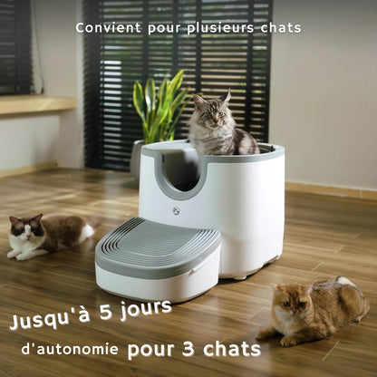 Litière automatique pour chat – autonettoyante, silencieuse et sans odeur – TeckFuroo
