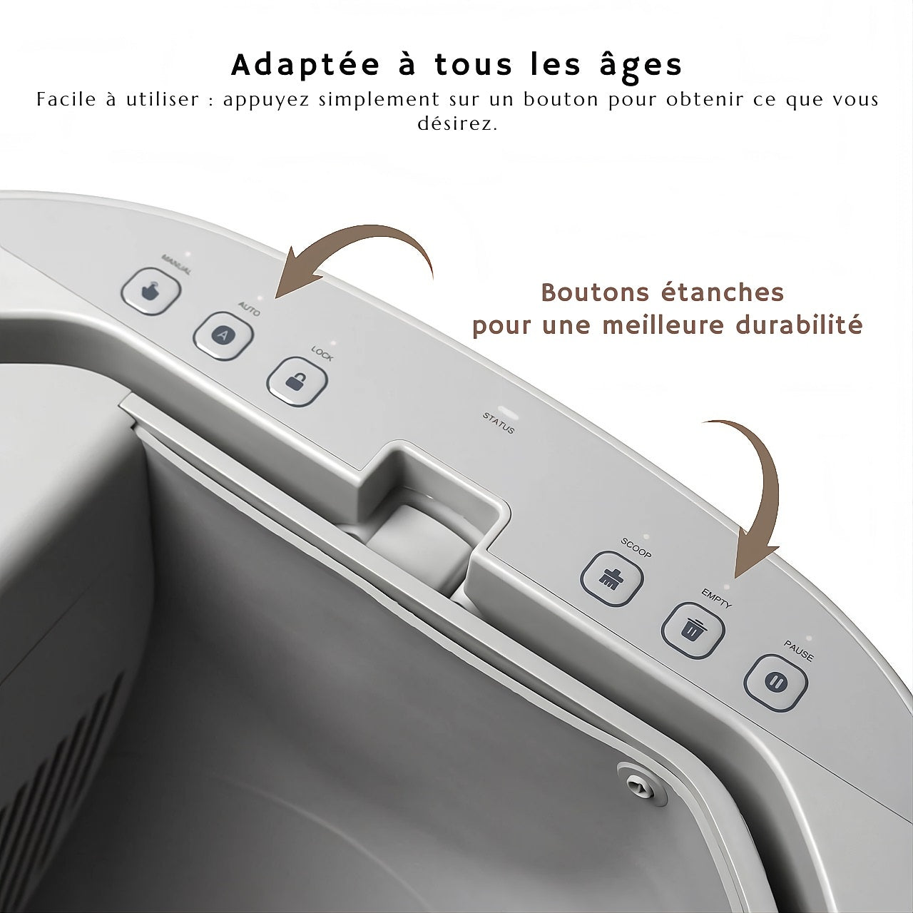 Litière automatique pour chat – autonettoyante, silencieuse et sans odeur – TeckFuroo